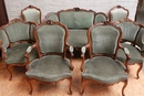 Louis XV style Sofa set in Walnut, France 19th century