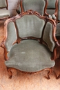 Louis XV style Sofa set in Walnut, France 19th century