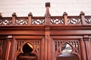 Gothic style Bookcase in Walnut, France 19th century
