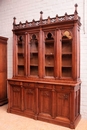 Gothic style Bookcase in Walnut, France 19th century