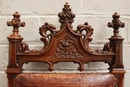 Gothic style Chairs & table in Walnut, France 19th century