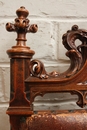 Gothic style Chairs & table in Walnut, France 19th century