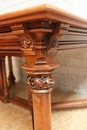 Gothic style Chairs & table in Walnut, France 19th century