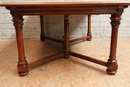 Gothic style Chairs & table in Walnut, France 19th century