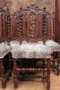 Hunt style Chairs in Oak, France 19th century