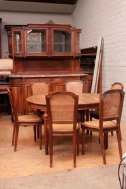 8 pc Louis XVI Dinning set in walnut