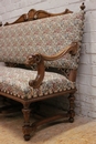 Henri II style Sofa set in Walnut, France 19th century