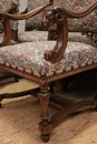 Henri II style Sofa set in Walnut, France 19th century