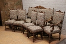 Henri II style Sofa set in Walnut, France 19th century