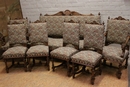 Henri II style Sofa set in Walnut, France 19th century