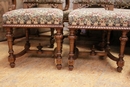 Henri II style Sofa set in Walnut, France 19th century