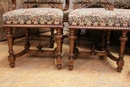 Henri II style Sofa set in Walnut, France 19th century