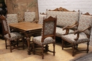 Henri II style Sofa set in Walnut, France 19th century