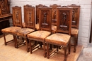 Renaissance style Chairs in Walnut, France 19th century