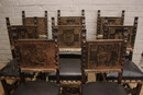 Renaissance style Chairs in Walnut, France 19th century