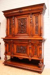 Exceptional walnut figural renaissance cabinet 19th century