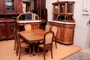 9 pc. Louis XVI dinning set in mahogany and bronze