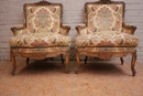 Regency style Arm chairs in gilt wood 19th century