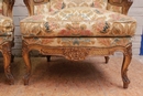 Regency style Arm chairs in gilt wood 19th century