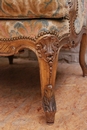 Regency style Arm chairs in gilt wood 19th century