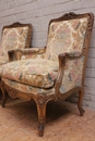 Regency style Arm chairs in gilt wood 19th century