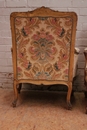Regency style Arm chairs in gilt wood 19th century