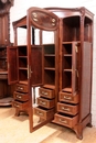 Art Nouveau style Bedroom in mahogany and inlay, France 1900