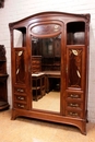 Art Nouveau style Bedroom in mahogany and inlay, France 1900