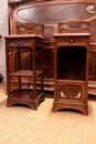 Art Nouveau style Bedroom in mahogany and inlay, France 1900