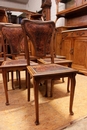 Art Nouveau style Dinning set in Walnut, France 1900