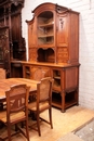 Art Nouveau style Dinning set in Walnut, France 1900