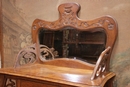 Art Nouveau style Display cabinet in Oak, France 1900