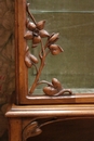 Art Nouveau style Display cabinet in Walnut, France 1900