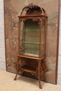 Art Nouveau style Display cabinet in Walnut, France 1900