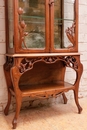 Art Nouveau style Display cabinet in Walnut, France 1900