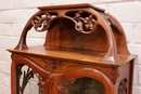 Art Nouveau style Display cabinet in Walnut, France 1900