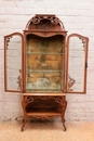 Art Nouveau style Display cabinet in Walnut, France 1900