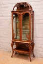 Art Nouveau style Display cabinet in Walnut, France 1900