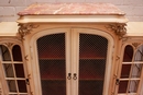 Art Nouveau style Display cabinet in paint wood, France 1900