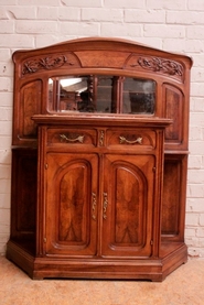 Art Nouveau server in walnut