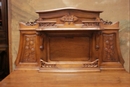 Art Nouveau style Cabinet and server  in Walnut, France 1900