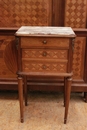 style Bed + nightstand in mahogany & bronze, France 19th century