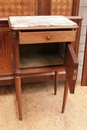 style Bed + nightstand in mahogany & bronze, France 19th century