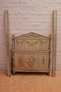 style Bed + nightstand in paint wood, France 19th century