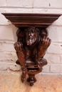 Renaissance style Wall console in Walnut, France 19th century