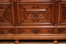 Renaissance style Bookcase in Walnut, France 19th century