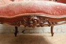 Bergére style Arm chair in Walnut, France 19th century