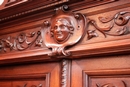 Renaissance style Bookcase in Walnut, France 19th century
