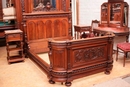 Renaissance style Bedroom in Walnut, France 19th century