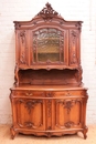 Louis XV style Cabinet and server in Walnut, France 19th century